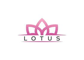 lotus blomma vektor logotyp design