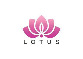 lotus blomma vektor logotyp design