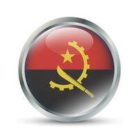 Angola Flagge 3d Abzeichen Illustration vektor