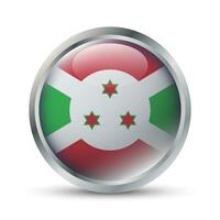 burundi flagga 3d bricka illustration vektor