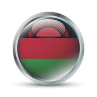 malawi flagga 3d bricka illustration vektor