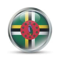 Dominica Flagge 3d Abzeichen Illustration vektor