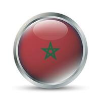 Marokko Flagge 3d Abzeichen Illustration vektor