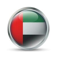 förenad arab emirates flagga 3d bricka illustration vektor