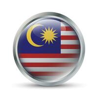 malaysia flagga 3d bricka illustration vektor