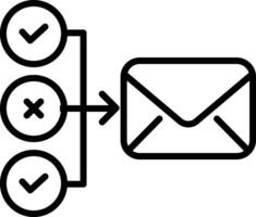 organisiert Mail Gliederung Vektor Illustration Symbol