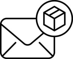 Lieferung Email Gliederung Vektor Illustration Symbol