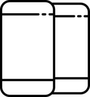 telefoner översikt vektor illustration ikon
