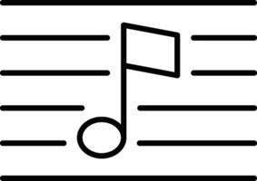 Musik- Anmerkungen Gliederung Vektor Illustration Symbol