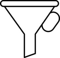 Trichter Gliederung Vektor Illustration Symbol