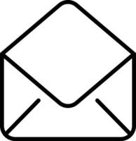 öffnen Mail Gliederung Vektor Illustration Symbol