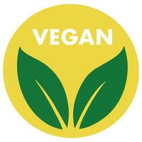 vegan Symbol Aufkleber Abzeichen einfach Design Vektor