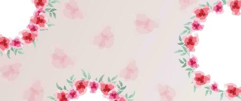 glücklich Valentinstag Tag Aquarell Vektor Hintergrund. Luxus Blume Hintergrund Design mit wild Blume, Blätter Ast. elegant botanisch Illustration geeignet zum Gruß Karte, drucken, Abdeckung.