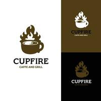 brand kaffe logotyp ikon mönster vektor