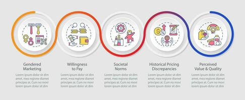 2d rosa beskatta vektor infographics mall med kreativ färgrik linje ikoner, data visualisering med 5 steg, bearbeta tidslinje Diagram.