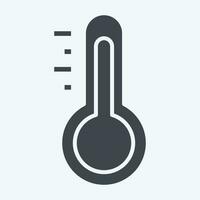 ikon termometer. relaterad till tvätt symbol. glyf stil. enkel design redigerbar. enkel illustration vektor