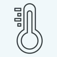 ikon termometer. relaterad till tvätt symbol. linje stil. enkel design redigerbar. enkel illustration vektor