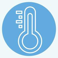 Symbol Thermometer. verbunden zu Wäsche Symbol. Blau Augen Stil. einfach Design editierbar. einfach Illustration vektor