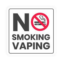 Nein Rauchen Nein vaping unterzeichnen. verboten Zeichen Symbol isoliert auf Weiß Hintergrund Vektor Illustration. Zigarette, Dampfen und Rauch und im Verbot Kreis.