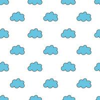 nahtlos Muster mit Wolken. einfach Wolkenlandschaft Hintergrund. Vektor eben Illustration.