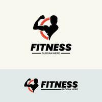 Vektor Grafik von Fitnessstudio und Fitness Logo Design Vorlage