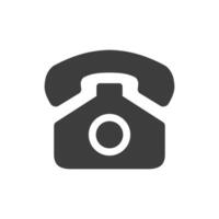 Telefon eben schwarz Symbol Vektor Illustration