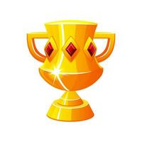 vergeben Tasse, Vektor Symbol. Trophäe vergeben Tasse, das Gold Preis- Champion Gewinnt Sieg.