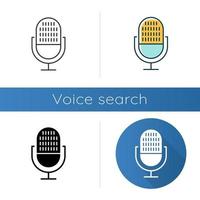 moderne Voice-Recorder-Icons gesetzt vektor