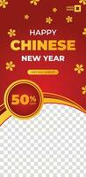 glücklich Chinesisch Neu Jahr Festival Banner vektor