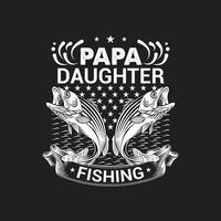 pappa dotter fiske typografi tshirt vektor design