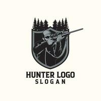 vektor logotyp jägare