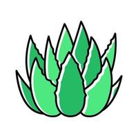 Kaktussprossen grünes Farbsymbol vektor