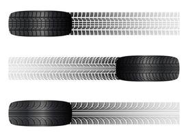 Reifen-Vektor-Design-Darstellung auf weißem Hintergrund