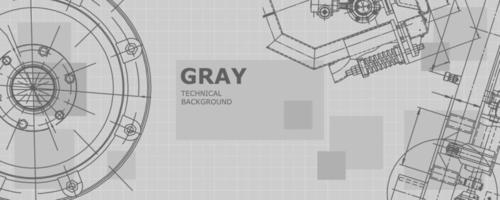 abstraktes Hintergrundkonzept Maschinenbau Zeichnung. technische Tapete vektor