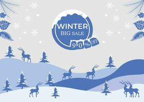 Winter Hintergrund Poster Banner Vorlage Design minimalistisch Design vektor