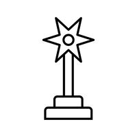 Award Line Schwarzes Symbol vektor