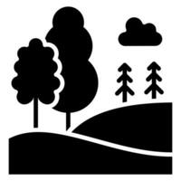 Landschaftsbau Symbol Linie Vektor Illustration