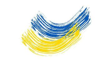 ukrainska nationell flagga i grunge stil vektor