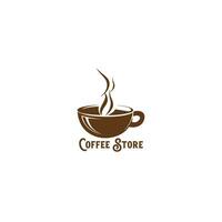 Jahrgang Kaffee Geschäft Logo Vorlage vektor