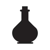 Labor Flasche Symbol. eben Stil schwarz auf Weiß Hintergrund. vektor