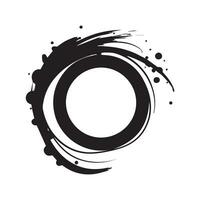 borsta cirklar runda form stock svart Färg design. vektor