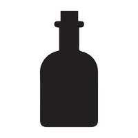 Labor Flasche Symbol. eben Stil schwarz auf Weiß Hintergrund. vektor