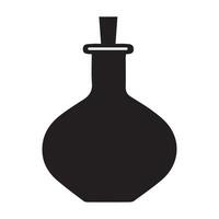 Labor Flasche Symbol. eben Stil schwarz auf Weiß Hintergrund. vektor