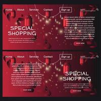 islamisk röd special shopping webb banner vektor
