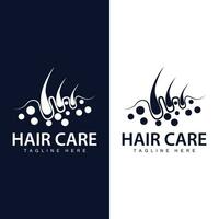 Haar Pflege Logo Design einfach Haar Haut Pflege Silhouette Illustration Vektor Vorlage