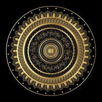 kreative goilden Mandala-Design-Vorlage mit Hintergrund vektor