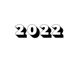 Frohes neues Jahr 2022 lange Schatten-Design-Vorlage. modernes Design für Kalender, Einladungen, Grußkarten, Urlaubsflyer oder Drucke vektor