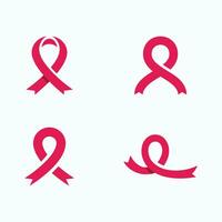 bröst cancer medvetenhet logotyp design. illustration ikon vektor