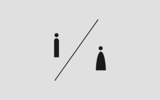 minimalistisch und einfach Symbol Toilette Geschlecht Logo vektor