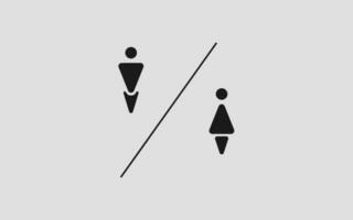 minimalistisch und einfach Symbol Toilette Geschlecht Logo vektor